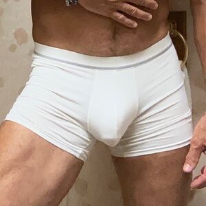 Merona, white trunks, small